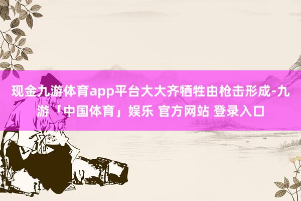 现金九游体育app平台大大齐牺牲由枪击形成-九游「中国体育」娱乐 官方网站 登录入口